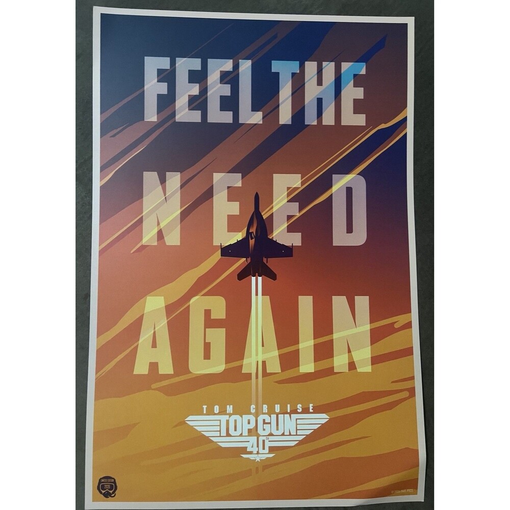 TOP GUN 40TH ANNIVERSARY POSTER AMC 18x12 LIMITED EDITION 2026 TOM CRUISE
